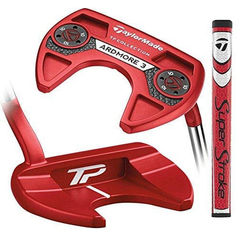 TaylorMade Golf Tour Preferred Red Collection Ardmore 3 #6 Super Stroke 35 IN Putter, Right Hand
