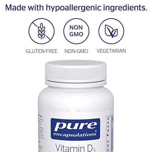 Pure Encapsulations - Vitamin D3 1,000 IU - Hypoallergenic Support for Bone, Breast, Prostate, Cardiovascular, Colon and Immune Health* - 250 Capsules