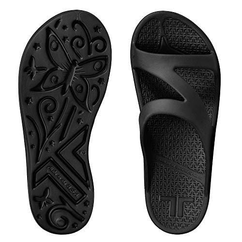 Telic Unisex Z-Strap Sandal, Midnight Black, M