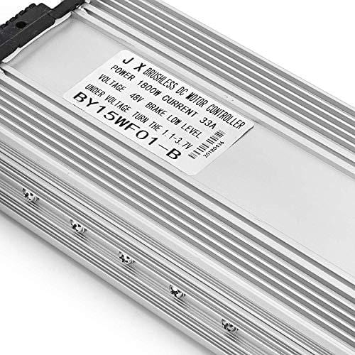 Mophorn 1800W Electric Brushless DC Motor Kit 48V High Speed Brushless Motor with 32A Speed Controller and Throttle Grip Kit for Go Karts E-bike Electric Throttle Motorcycle Scooter and More (1800W)