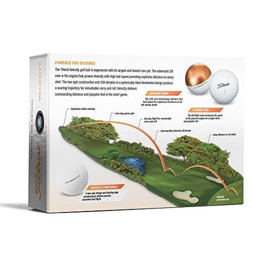 Titleist Velocity Prior Generation Golf Balls, White, Standard Digit Numbers (One Dozen)