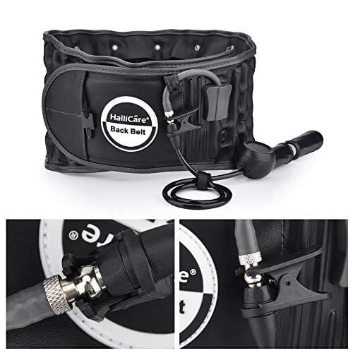 HailiCare Physio Decompression Back Belt Back Brace Back Pain Lower Lumbar Support Back Massage, one Size for 29inches to 49 inches Waists (Black)