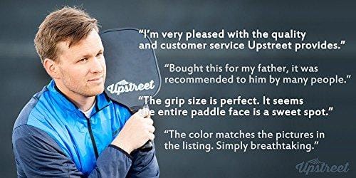 Upstreet Graphite Pickleball Paddle Set - Polypro Honeycomb Composite Core - Paddles Include Racket Cover