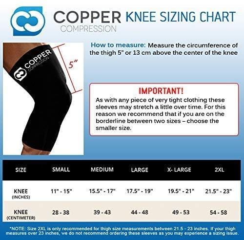 Copper Compression Recovery Knee Sleeve - GUARANTEED Highest Copper Content With Infused Fit. #1 Copper Knee Brace for Men And Women. Wear To Support Stiff & Sore Muscles & Joints (Medium)