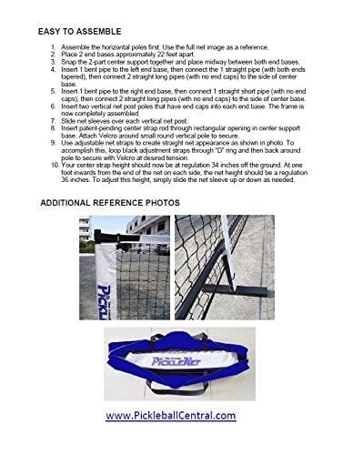 Classic PickleNet Pickleball Net System (Set Includes Metal Frame and Net in Carry Bag)
