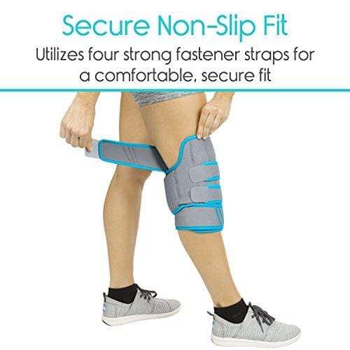 Vive Knee Ice Pack Wrap - Cold/Hot Gel Compression Brace - Heat Support Strap for Arthritis Pain, Tendonitis, ACL, Athletic Injury, Osteoarthritis, Women, Men, Running, Meniscus and Patella Surgery
