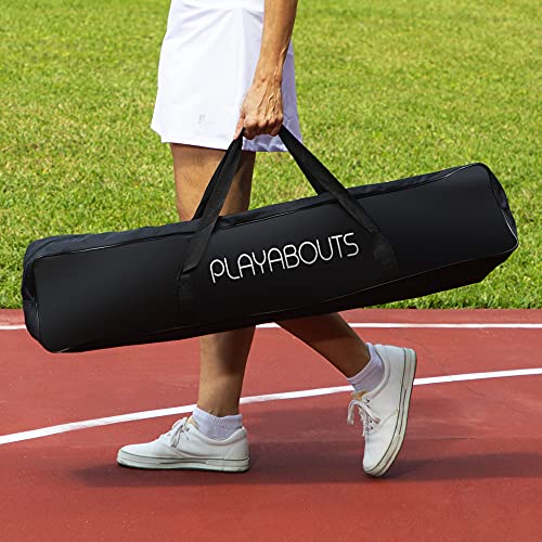 Portable Pickleball Net System – Two Net Options – 22 Foot Regulation Size, or 11 Foot Half Size for Driveway or Backyard – Great for Practice or Family Games – Indoor/Outdoor – Sturdy Carry Bag