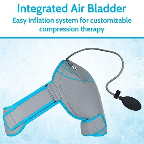 Arctic Flex Cold Shoulder Brace - Ice Pack for Rotator Cuff Support, Tendinitis, Dislocated Joint, Labrum Tear, Frozen Shoulder Pain, Sprain - Right or Left Compression Wrap Strap Band - Men and Women