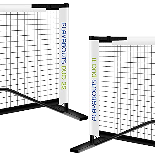 Portable Pickleball Net System – Two Net Options – 22 Foot Regulation Size, or 11 Foot Half Size for Driveway or Backyard – Great for Practice or Family Games – Indoor/Outdoor – Sturdy Carry Bag