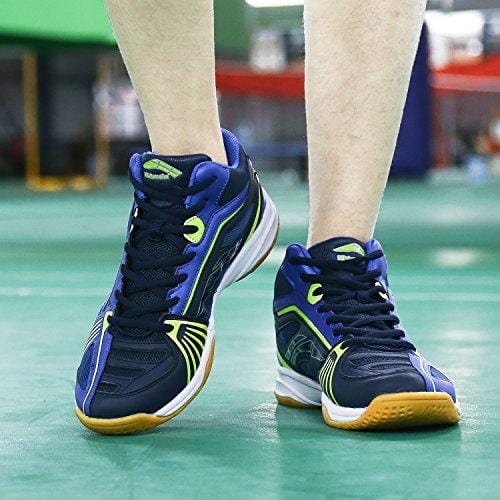 Mishansha Badminton Shoes for Men Non Slip Indoor Court Volleyball Tennis Sneakers Safety Training Shoe Blue