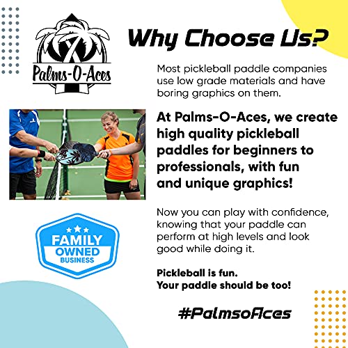 Palms-O-Aces Pickleball Paddle Cover (Milkyway)