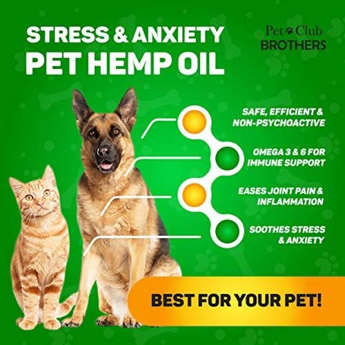 Hemp Oil for Dogs & Cats - 1500 mg - Effective Premium Formula - Grown & Made in USA - Supports Hip & Joint Health - Natural Relief for Pain and Stress, Separation Anxiety - Pet Omega 3, 6 & 9 Oil