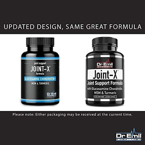 Dr. Emil's Joint Support Formula - Glucosamine Chondroitin, Turmeric & MSM - Doctor Formulated Joint Supplement for Mobility & Pain Relief - for Men & Women (60 Veggie Capsules)