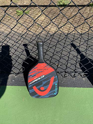 HEAD Graphite Pickleball Paddle - Gravity Lite Paddle with Sweetspot Power Core & Comfort Grip - Teal/Crimson