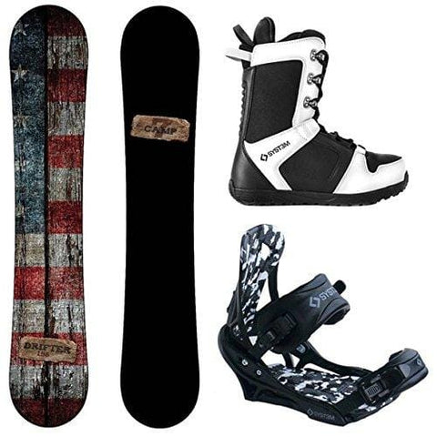 Camp Seven Drifter and APX Men's Complete Snowboard Package New (153 cm, Boot Size 9)