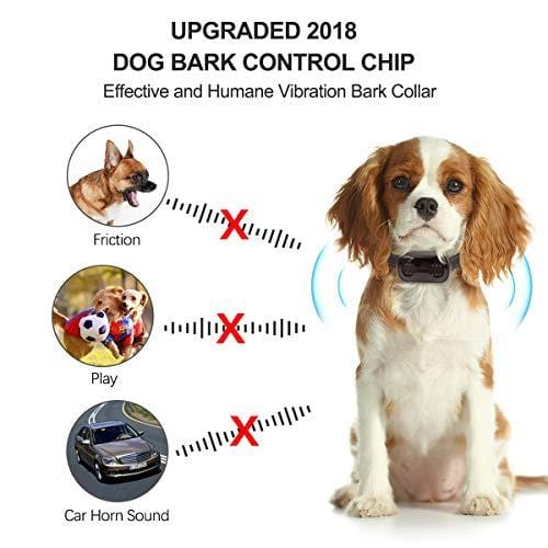 Bark Collar 7 Adjustable Sensitivity No Bark Collar Beep/Vibration Mode No Shock Anti-Barking Collar for Small Medium Large Dogs(Black&Gold)