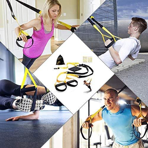Futureup Sea Area Sports Bodyweight Fitness Resistance Trainer Kit - Complete Training Straps Kit for Full Body Strength - Easy Quick Setup for Home, Gym Outdoors Workouts
