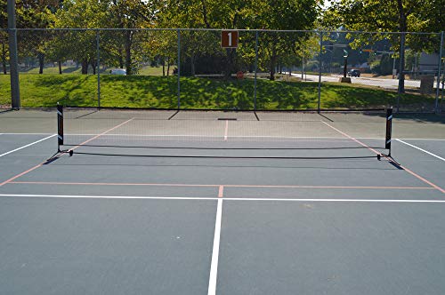 Rally Portable Light Pickleball Net - 20 Foot Lightweight Portable Pickleball Net and Frame - Regulation Height - Easy Set-Up and Take Down (Enhanced Strength Steel Tube Frame + Net + Carry Bag)