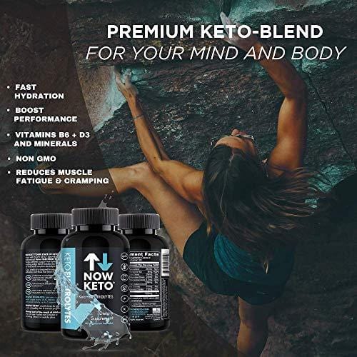 Keto Plus Electrolytes Replacement Tablets for Fast Hydration | Magnesium, Potassium, Sodium, Calcium, Vitamin D, Vitamin B | Keto Diet Friendly | 90 Vegetarian Capsules