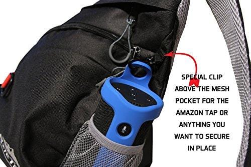 Sling Backpack by RiteTrak Sports - Best Lightweight Multi-Use Pack for Travel Hiking Biking or Fitness, One Strap Shoulder or Crossbody Bag (Mountainside Blue)