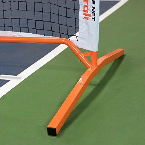 Rally Meister Pickleball Net, Paddle and Ball Set (Includes Matching Rally Orange Metal Frame + Net + 4 Paddles + 4 Balls + Rules Sheet in Carry Bag)