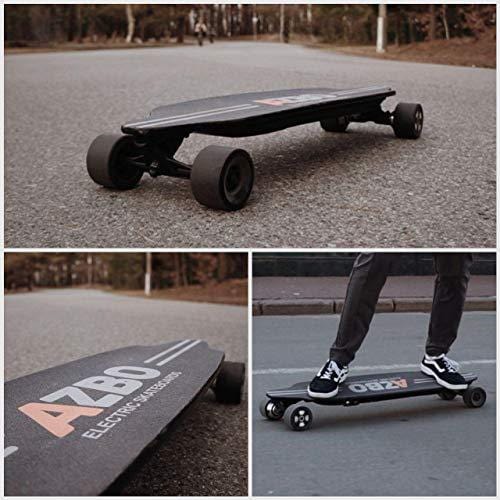 Electric Skateboard Longboard with Remote Control by AZBO | 2000W Dual Motor UL2272 Certified High Speed 25 MPH Motorized Wireless H6 Board | 18 Miles Max Range | LG Battery