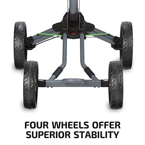 Bag Boy Quad XL Golf Cart, Matte Black/Red