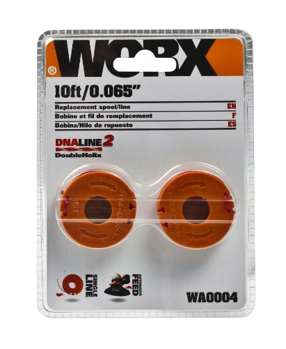 WORX WA0004 2-Pack Replacement Trimmer Line for Select Electric String, Red