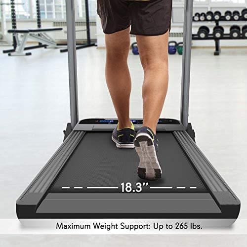 SereneLife SLFTRD70 Folding Digital Portable Electric Treadmill â€“ Large Running Surface - Compact Slim Fitness Training Cardio Equipment for Home Workouts