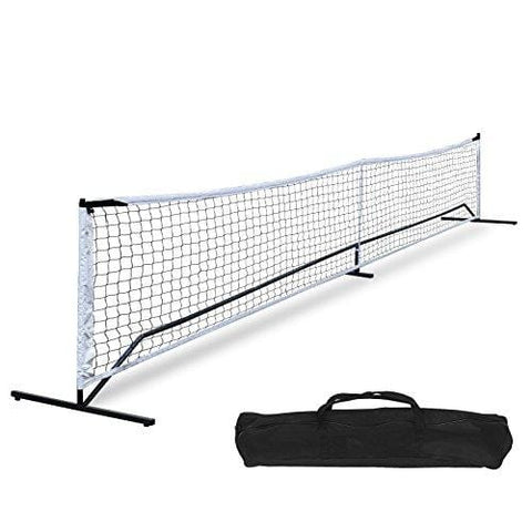 F2C Universal Portable Recreational 22FT Pickleball Net Set Soccer Tennis Badminton Net Game Set System W/Metal Frame Stand and A Carrying Bag, Driveway, Bench, Indoor Outdoor Court