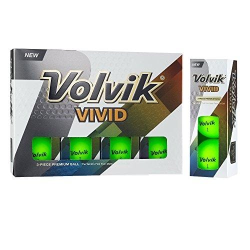 Volvik Vivid Golf Balls, Matte Green (One Dozen)