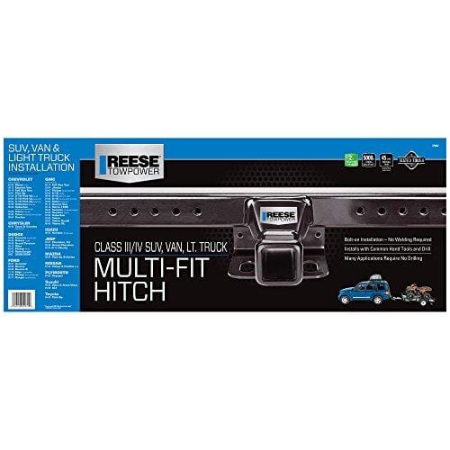 Reese Towpower 37042 Class III Multi-Fit Receiver Hitch with 2" Receiver opening