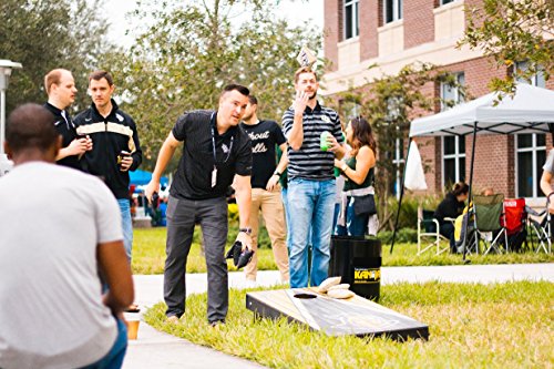 Victory Tailgate Regulation Collegiate NCAA Basketball Court Series Cornhole Board Set - 2 Boards, 8 Bags - North Carolina Tar Heels