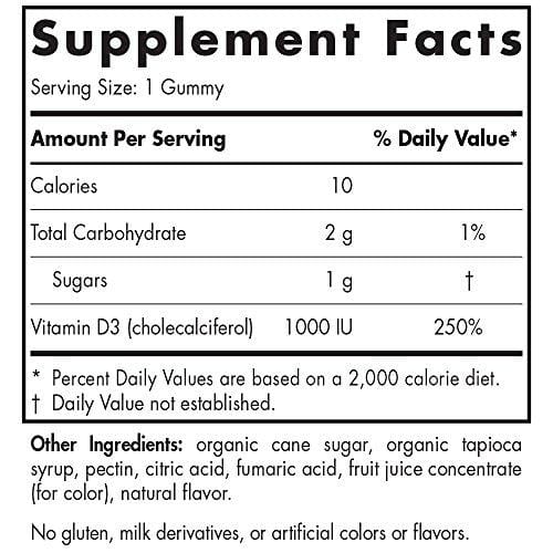 Nordic Naturals Vitamin D3 Gummies, 1000 Iu Vitamin D3 Cholecalciferol, 120 Count