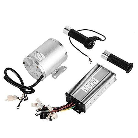 Mophorn 1800W Electric Brushless DC Motor Kit 48V High Speed Brushless Motor with 32A Speed Controller and Throttle Grip Kit for Go Karts E-bike Electric Throttle Motorcycle Scooter and More (1800W)