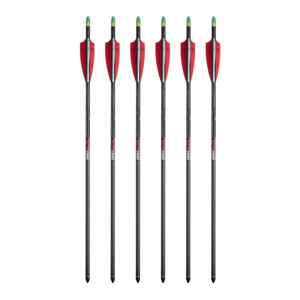 Tenpoint Pro Elite Carbon Crossbow Arrows with Alpha-Nocks, 12 Pack Bundle (HEA-640.6). for use with Any Crossbow. 2 Packs of 6 (12 Items)