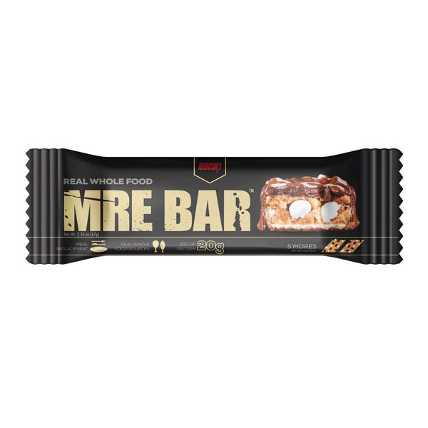 Redcon1 - MRE Bar - Meal Replacement Bar - Smores (1 Box / 12 Bars), Real Whole Food Sources, Protein Bar