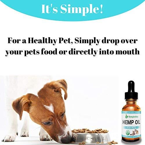 Hemp Oil for Dogs and Cats - 100 % Organic Natural Calming Drops - Anxiety Support - Hip and Joint Health - Pain Relief Stress Reducer for Pets - Omega 3 & 6
