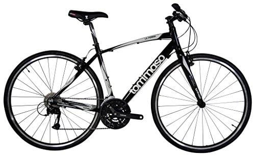 Tommaso La Forma Lightweight Aluminum Hybrid Bike -Black/White - Small