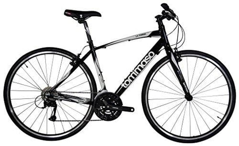 Tommaso La Forma Lightweight Aluminum Hybrid Bike -Black/White - Small