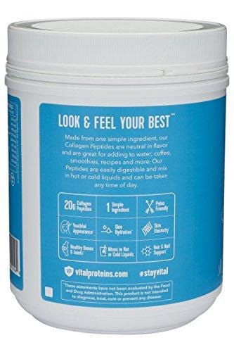 Vital Proteins Unflavored Collagen Peptides, 20 oz with Bovine Hide Collagen Peptides