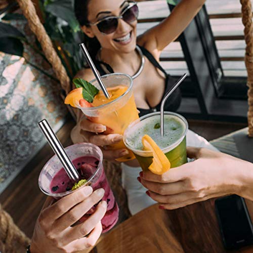 Diwenhouse Portable Blender USB Rechargeable Juicer Cup - Personal Size 16 oz Juice Glass Shakes Wireless Blue Including Metal Reusable Straws