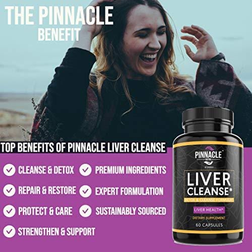 Liver Cleanse Detox Supplement for Liver Health Support - Natural Liver Repair Formula with Milk Thistle Extract, Beet Root, Chanca Piedra, Grape Seed, Turmeric, Artichoke & Ginger - 60 Capsules