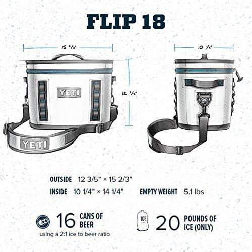YETI Hopper Flip 18 Portable Cooler, Fog Gray/Tahoe Blue