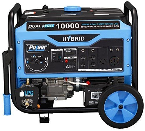 Pulsar 10,000W Dual Fuel Portable Generator with Switch & Go Technology & Electric Start, PG10000B16