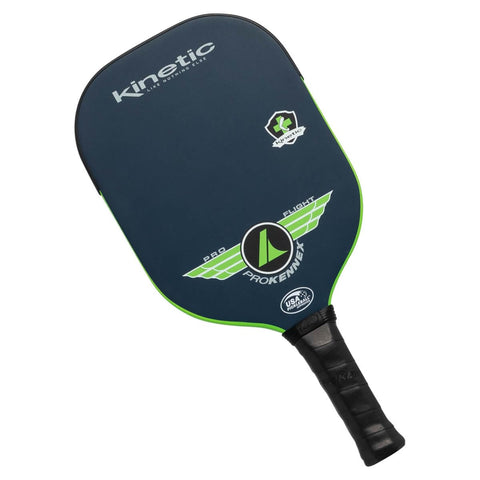PROKENNEX Pro Flight - Pickleball Paddle with Toray T700 Carbon Fiber Face - Comfort Pro Grip - USAPA Approved (Navy/Green) (Cover not Included)