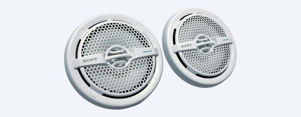 Sony MEX-M71BT Bluetooth Marine Receiver with Two Pairs of XS-MP1611 White 6.5" Speakers