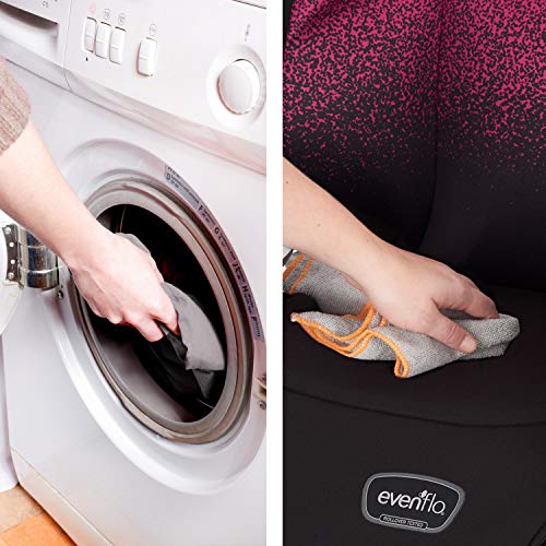 Evenflo Spectrum Belt-Positioning Booster Seat, 2-in-1 Booster Seat, Ergonomic Seat Base, Advanced Compression Technology, High-Back Booster, No-Back Booster, Two Cup Holders, Sunrise Pink