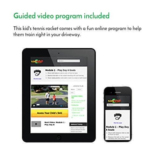 Street Tennis Club Tennis Rackets for Kids, 21-Inch, Black/Yellow