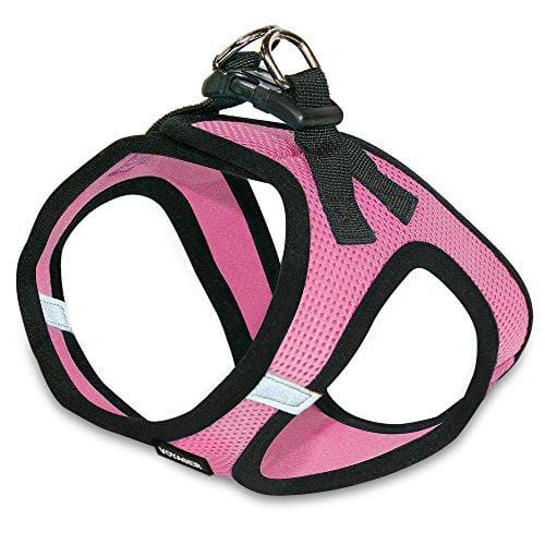 Voyager Step-In Air Dog Harness - All Weather Mesh, Step In Vest Harness for Small and Medium Dogs by Best Pet Supplies - Pink Base, Small (Chest: 14.5" - 17")